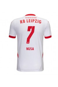 RB Leipzig Antonio Nusa #7 Fotballdrakt Hjemme Klær 2024-25 Korte ermer